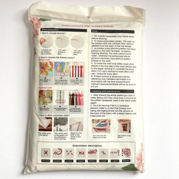 Fishing Boy Stamped Cross Stitch Kit Country River Overalls Joy Sunday 29.5 x 34 - Picture 3 of 5